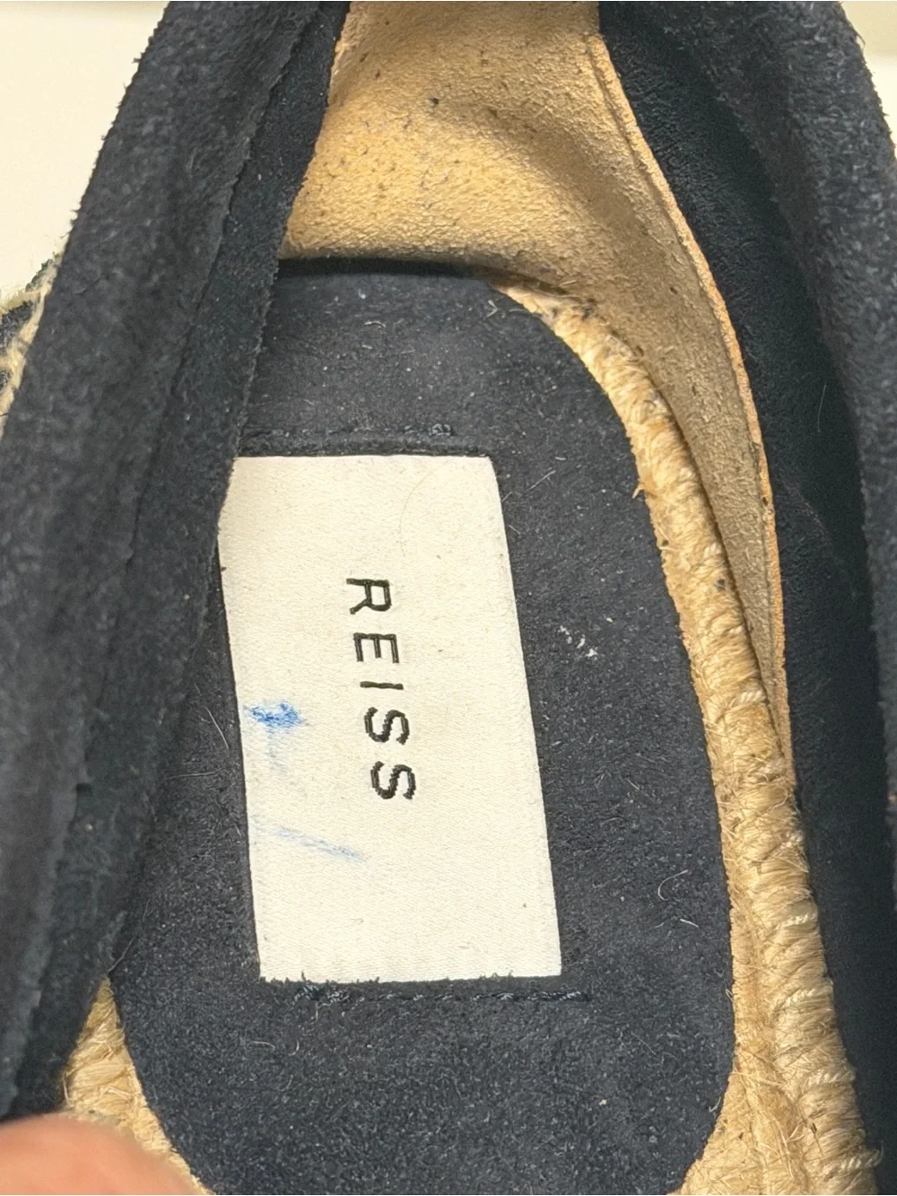 REISS Cannes Suede Penny-Strap Espadrilles in Navy Men’s US 8 EU 41 UK 7
